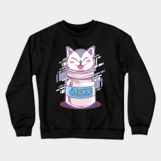 Antidepressant Cat Crewneck Sweatshirt